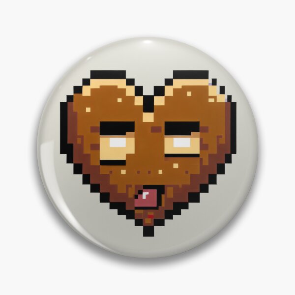 Item preview, Pixel Bored Heart - Brown Meh designed and sold by pocketart2023.