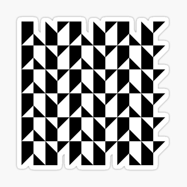 BW Tessellation 2 7 Sticker