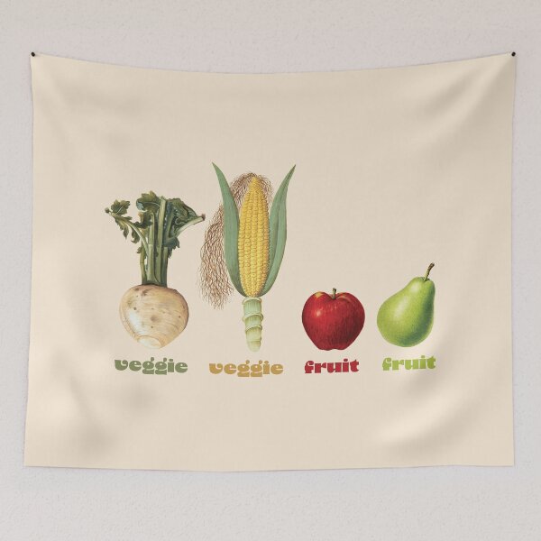 Item preview, Veggie Veggie Fruit Fruit Food Rocks designed and sold by ToadsWorkshop.