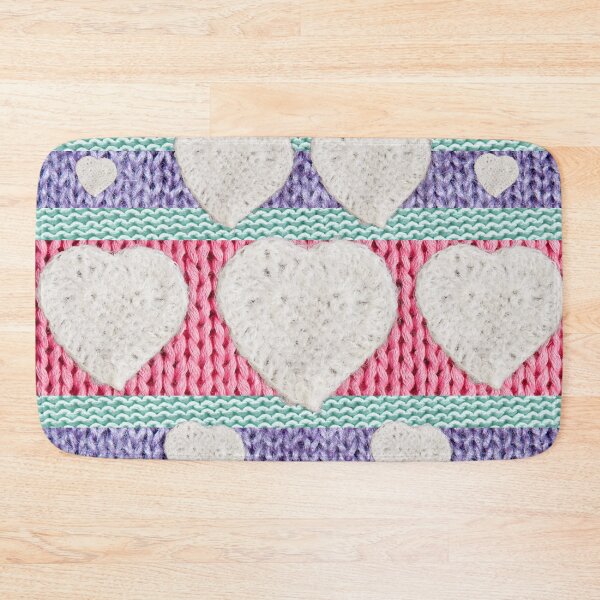 Item preview, Pink Lilac Hearts 80's Retro Knitwear designed and sold by RachelRebel.