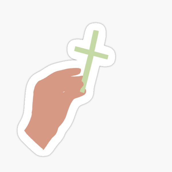 Angel Holding The Cross for Prayer Decal - Sold by Vinyl Disorder