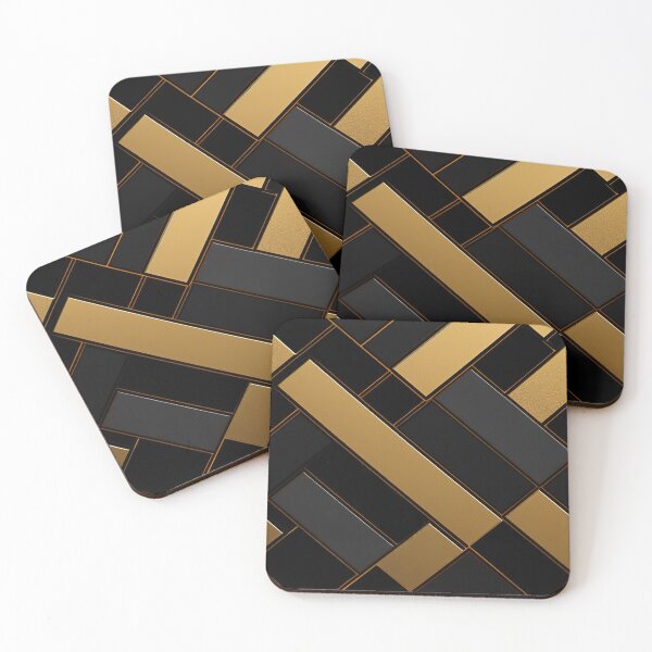 Item preview, Elegant Creative Black and Gold Geometric Pattern designed and sold by Lamarcy.
