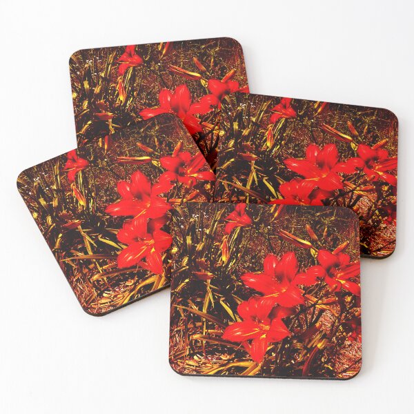 Item preview, red flowers designed and sold by unbleepable.