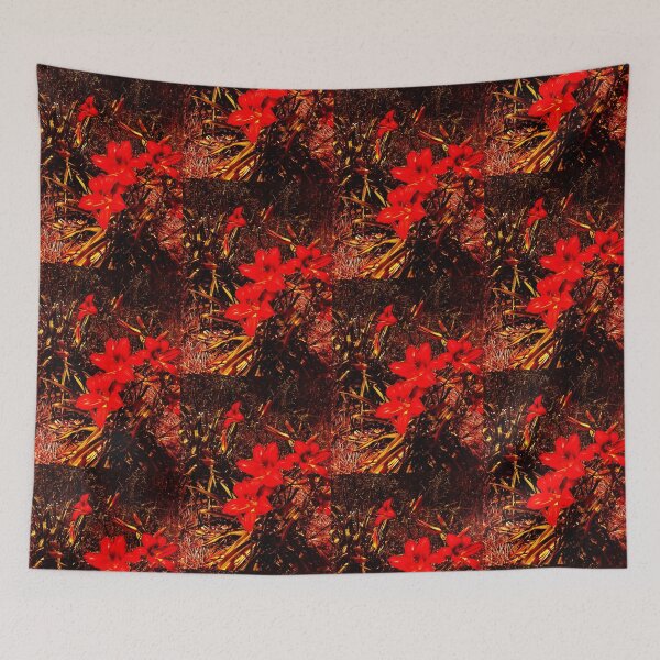 Item preview, red flowers designed and sold by unbleepable.