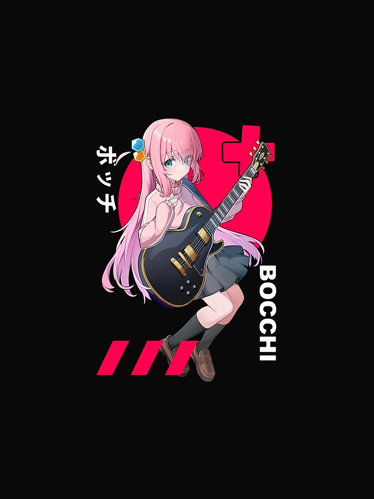 Aperçu 5 sur 5. T-shirt graphique avec l'œuvre Anime Hitori Gotou Bocchi le Rocher créée et vendue par HeidiMellen.
