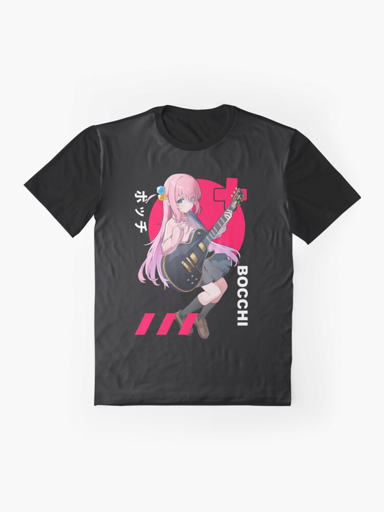 Aperçu 4 sur 5. T-shirt graphique avec l'œuvre Anime Hitori Gotou Bocchi le Rocher créée et vendue par HeidiMellen.
