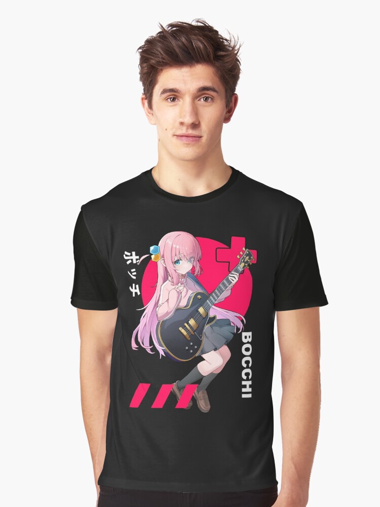 Aperçu 1 sur 5. T-shirt graphique avec l'œuvre Anime Hitori Gotou Bocchi le Rocher créée et vendue par HeidiMellen.