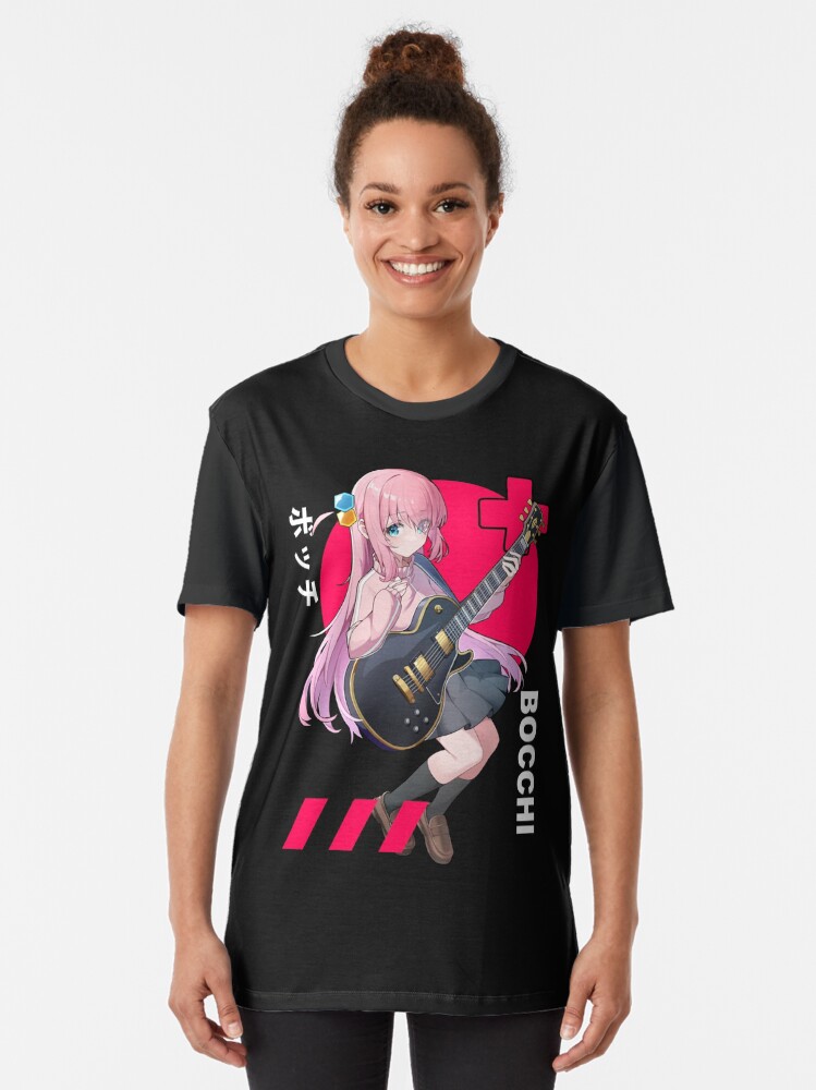 Aperçu 2 sur 5. T-shirt graphique avec l'œuvre Anime Hitori Gotou Bocchi le Rocher créée et vendue par HeidiMellen.
