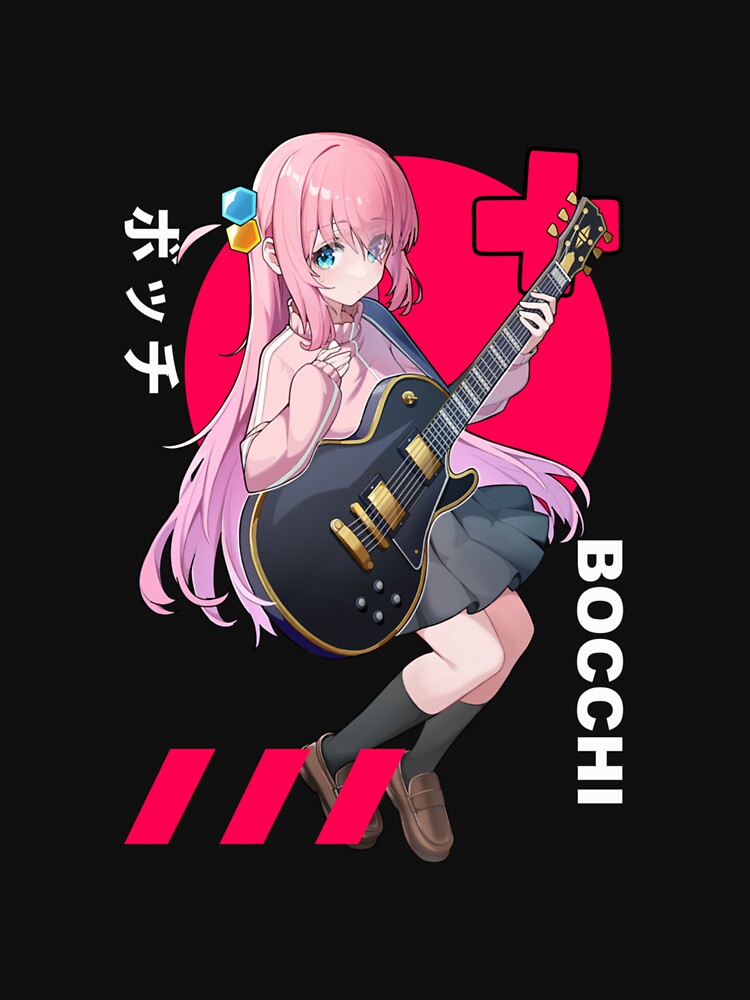 Aperçu 7 sur 7. T-shirt essentiel avec l'œuvre Anime Hitori Gotou Bocchi le Rocher créée et vendue par HeidiMellen.