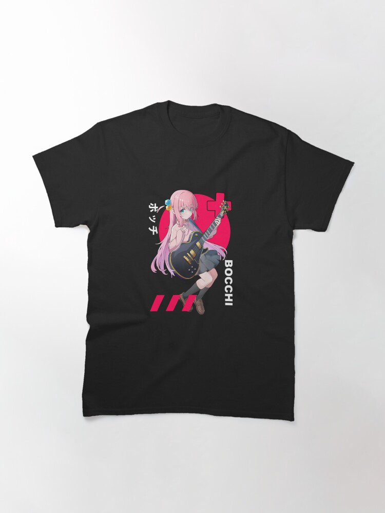 Aperçu 3 sur 7. T-shirt classique avec l'œuvre Anime Hitori Gotou Bocchi le Rocher créée et vendue par HeidiMellen.