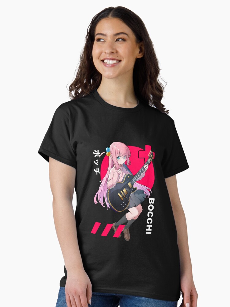 Aperçu 2 sur 7. T-shirt classique avec l'œuvre Anime Hitori Gotou Bocchi le Rocher créée et vendue par HeidiMellen.
