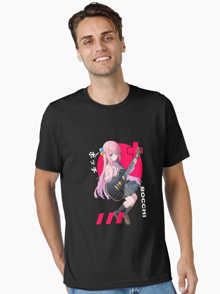 Aperçu 1 sur 7. T-shirt essentiel avec l'œuvre Anime Hitori Gotou Bocchi le Rocher créée et vendue par HeidiMellen.