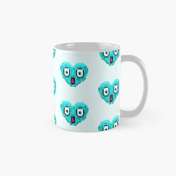 Item preview, Pixel Shocked Heart - Blue Hilarious designed and sold by pocketart2023.