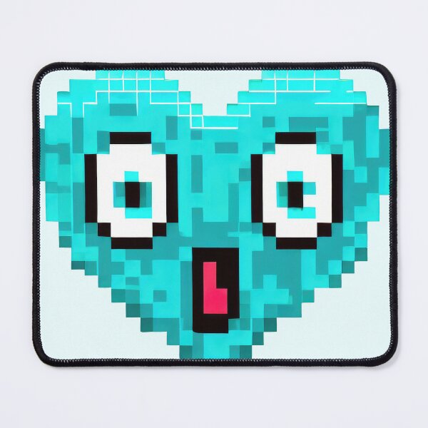 Item preview, Pixel Shocked Heart - Blue Hilarious designed and sold by pocketart2023.