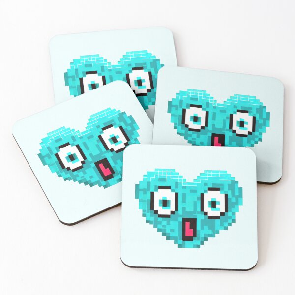 Item preview, Pixel Shocked Heart - Blue Hilarious designed and sold by pocketart2023.