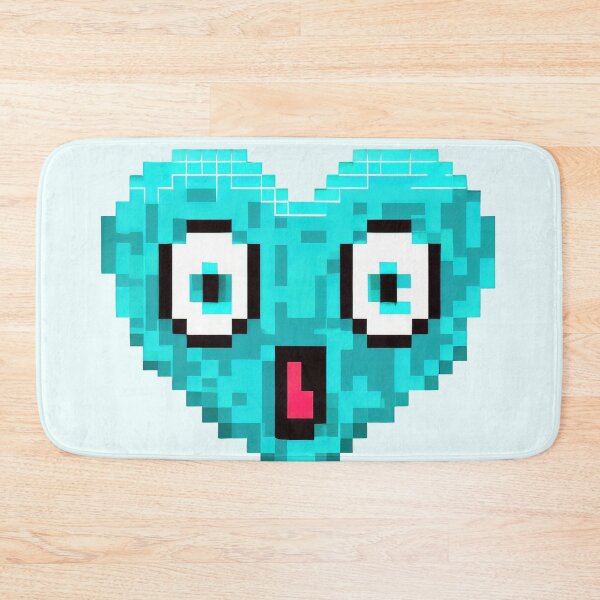 Item preview, Pixel Shocked Heart - Blue Hilarious designed and sold by pocketart2023.