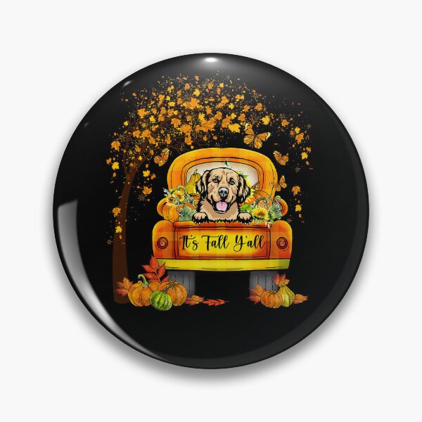 Item preview, Goldie Its Fall Yall Golden Retriever Thanksgiving Pumpkin Truck 484 Golden Retriever Dog designed and sold by KylinDeanda.