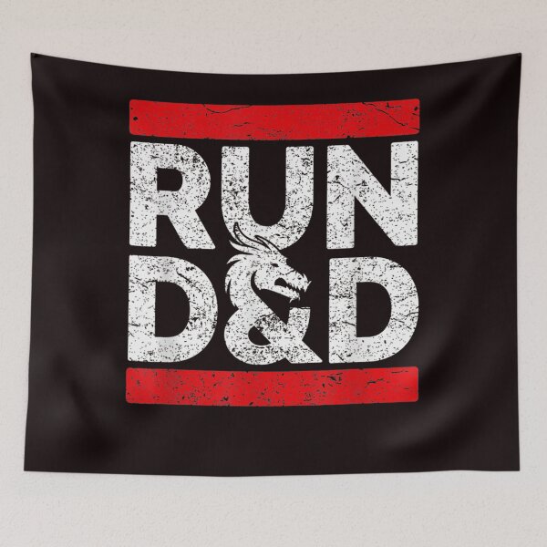 Item preview, Run D&D Board Game Dice Dungeons Game Retro Gear Dragons designed and sold by BranSeng.