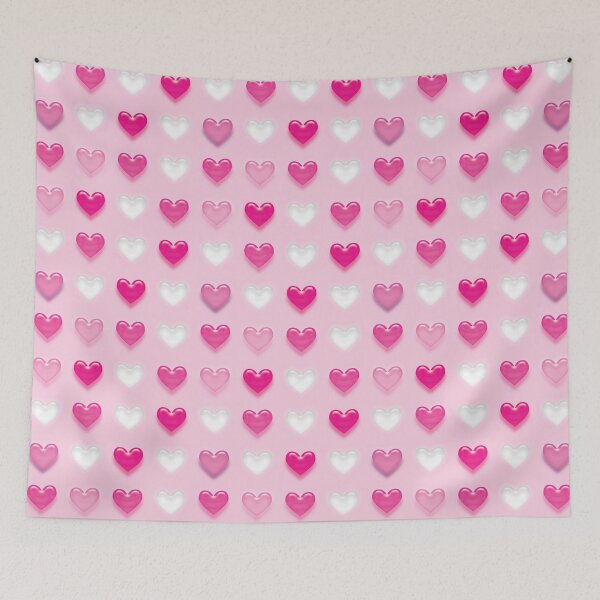 Item preview, Cute Pink Jelly Hearts Stripes Pattern designed and sold by ClaudiaFlores.