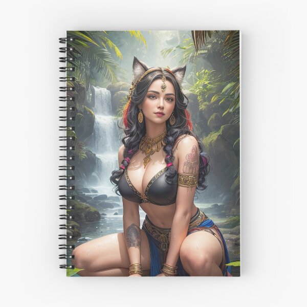 Item preview, Delicate portrait of an Indian princess in a waterfall in the jungle designed and sold by zotilus.