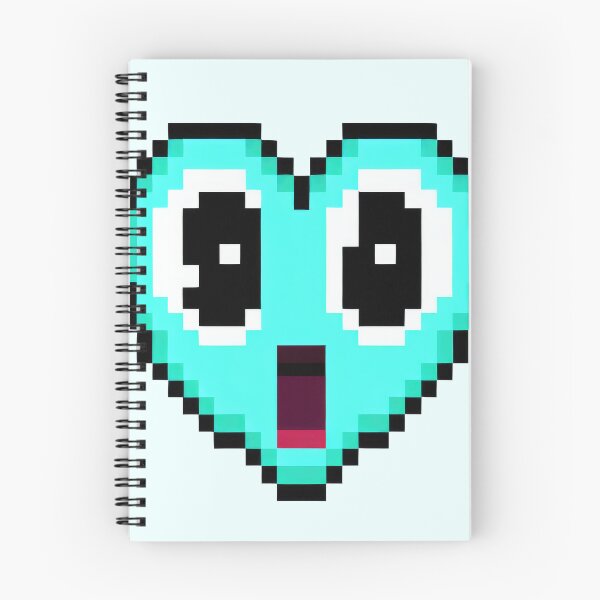Item preview, Pixel Surprised Heart - Blue Wonder designed and sold by pocketart2023.