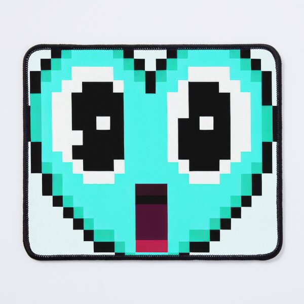 Item preview, Pixel Surprised Heart - Blue Wonder designed and sold by pocketart2023.