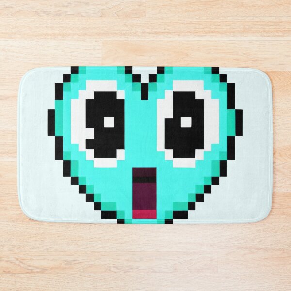Item preview, Pixel Surprised Heart - Blue Wonder designed and sold by pocketart2023.