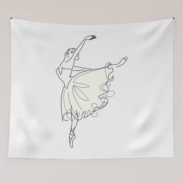 Item preview, Ballet Dancer Line Art 	 	 designed and sold by dvjtfofmqo38.