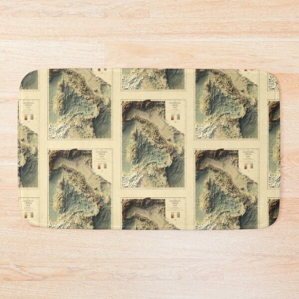 Item preview, 1888 Italy Topobathy 3D Map digitally rendered  designed and sold by ThinkAboutMaps.