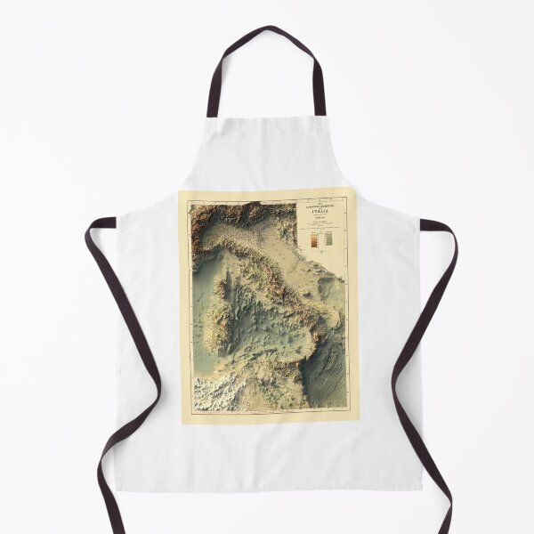 Item preview, 1888 Italy Topobathy 3D Map digitally rendered designed and sold by ThinkAboutMaps.