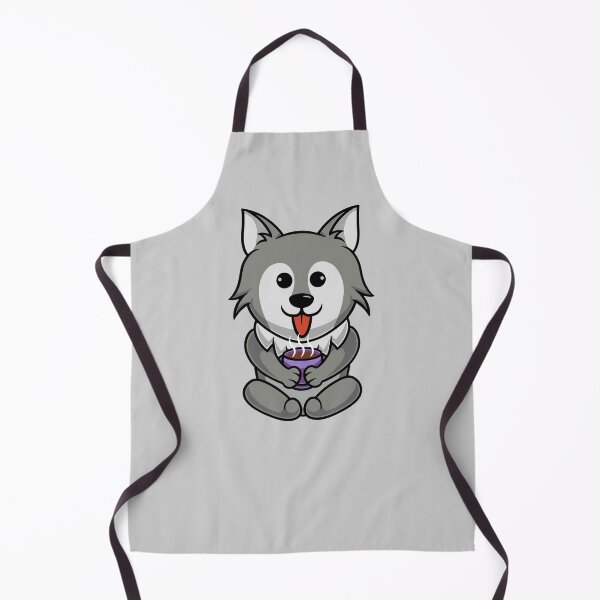 Item preview, Cute wolf drinking hot coffee cartoon illustration designed and sold by cubbone.