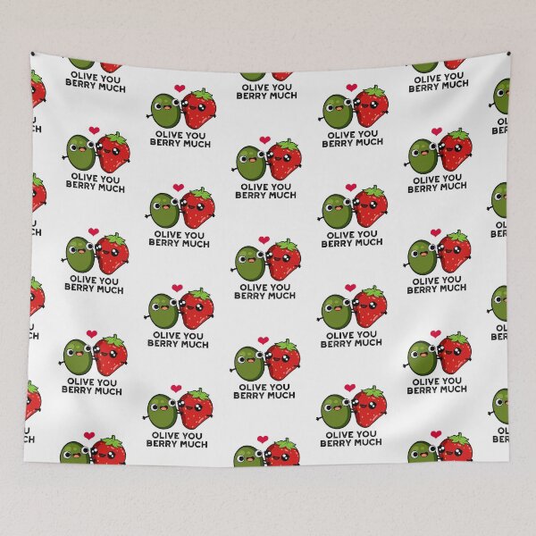 Item preview, Olive You Berry Much Funny Fruit Puns  designed and sold by punnybone.