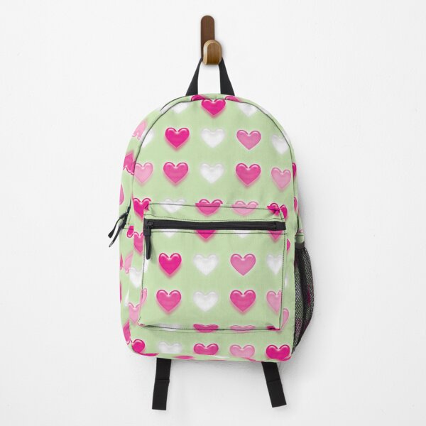 Item preview, Pastel Green n Cute Pink Jelly Hearts Stripes Pattern designed and sold by ClaudiaFlores.