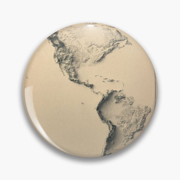 Item preview, North and Sout America Shaded Relief 3D Map digitally-rendered designed and sold by ThinkAboutMaps.