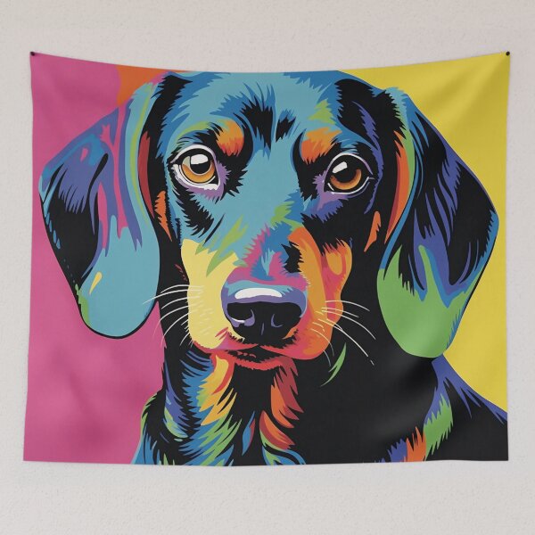 Item preview, Pop Art, Warhol themed Dachsund digital print in a variety of mediums designed and sold by dcrc.