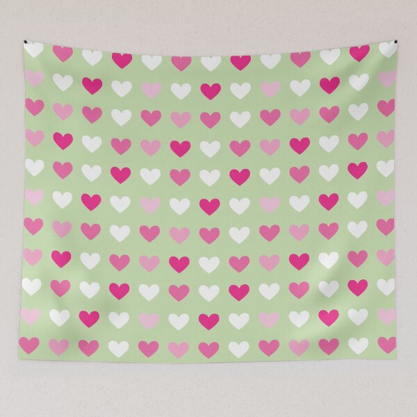 Item preview, Cute Retro Pink Hearts Stripes Pattern designed and sold by ClaudiaFlores.