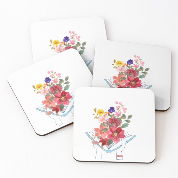 Item preview, Open book with flowers designed and sold by GoDelta.