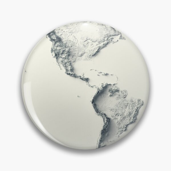 Item preview, The Americas Shaded Relief 3D Map digitally-rendered designed and sold by ThinkAboutMaps.