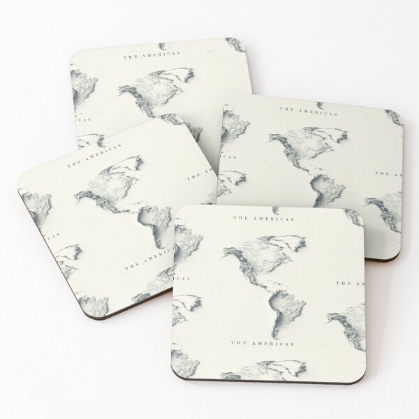 Item preview, The Americas Shaded Relief 3D Map digitally-rendered designed and sold by ThinkAboutMaps.
