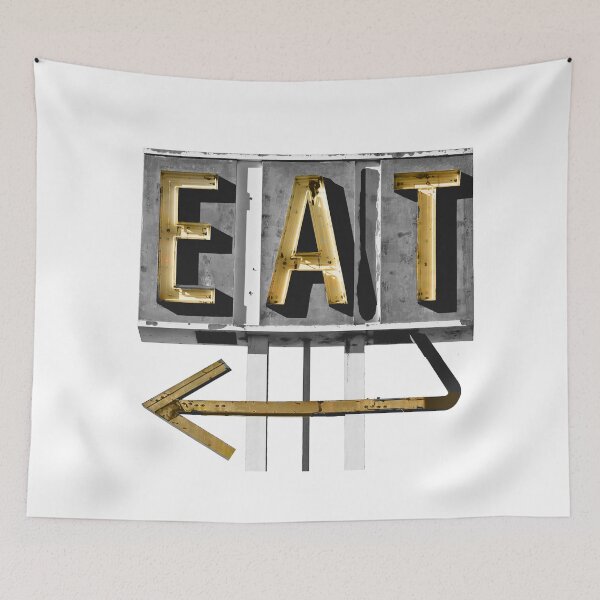 Item preview, Vintage Diner Eat Sign designed and sold by Sasha Art Gallery.
