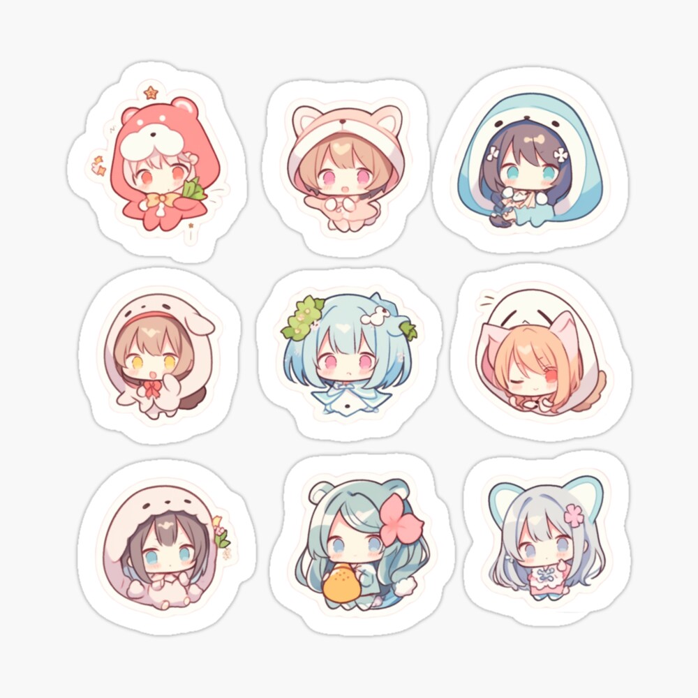 Cute Anime Stickers Vinyl Waterproof Kawaii Girl Stickers - Temu