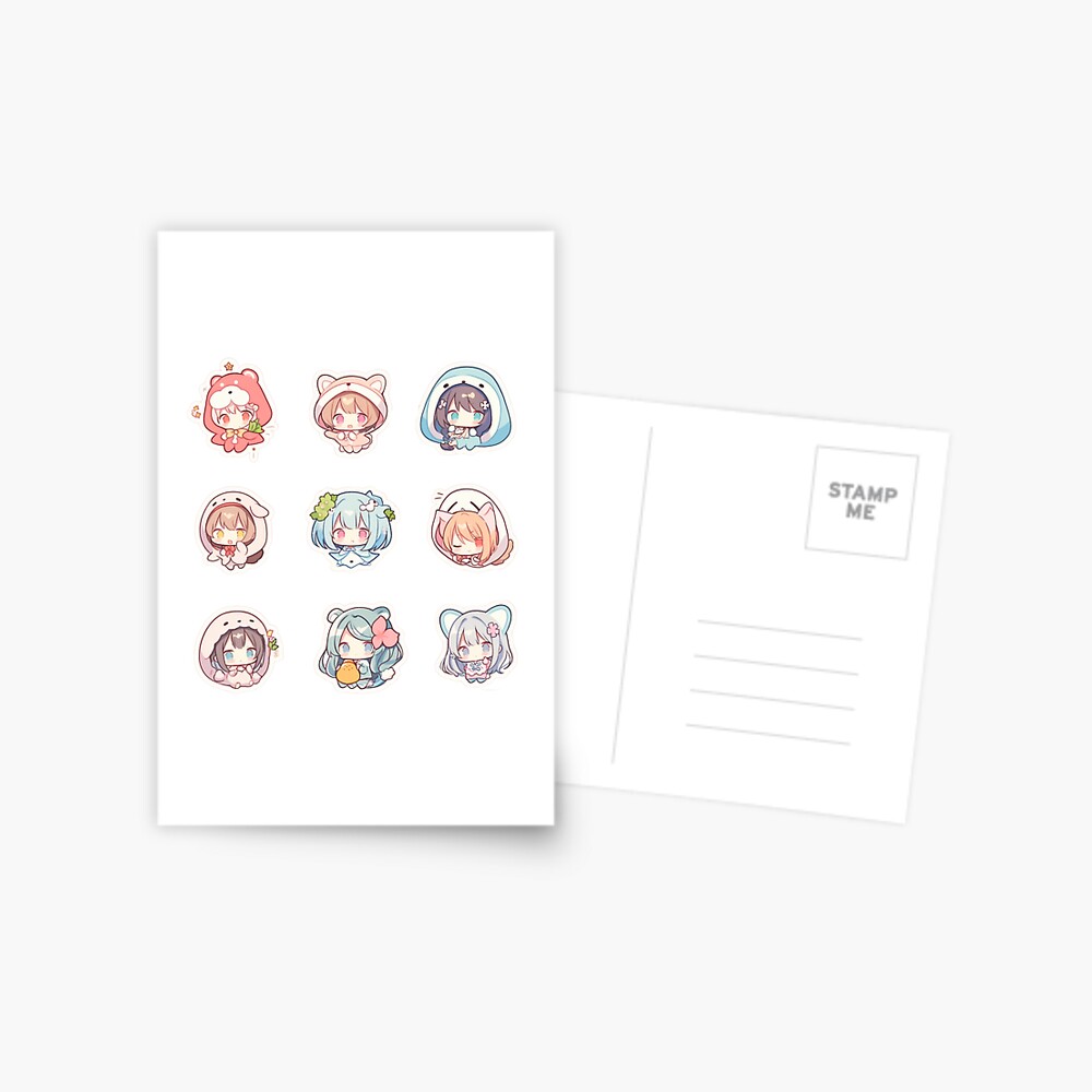 Kawaii Anime girls Sticker for Sale by LittlePunctShop