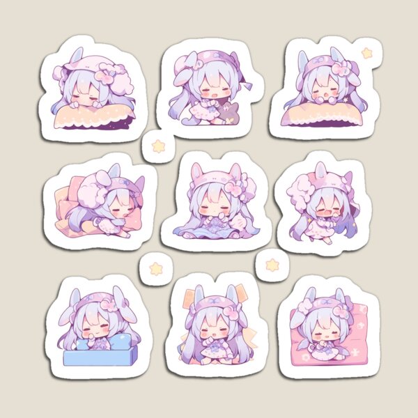 Kawaii Anime girls Sticker for Sale by LittlePunctShop