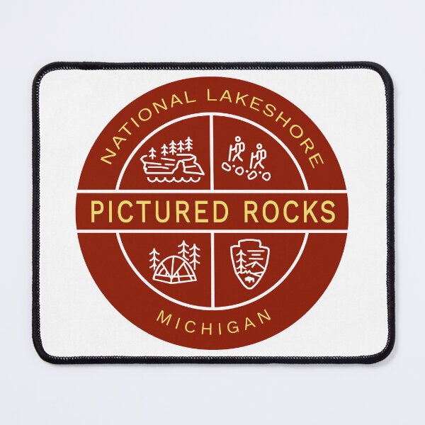 Item preview, Pictured Rocks National Lakeshore Heraldic Logo Red designed and sold by VanyaKar.