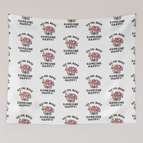 Item preview, Go On Bake Someone Happy Funny Baking Puns  designed and sold by punnybone.