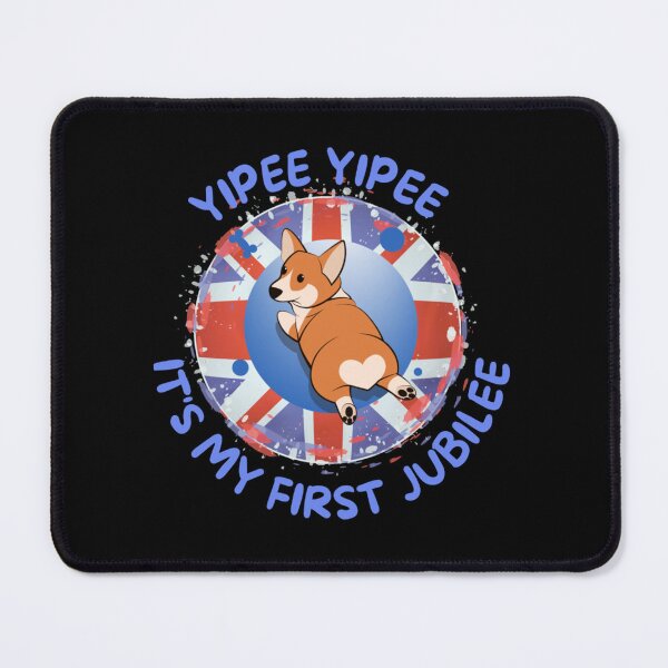 Item preview, Queens Platinum Jubilee Cute Corgi Yipee It's my First Jubilee Gift Kids  designed and sold by AudrinBingham.