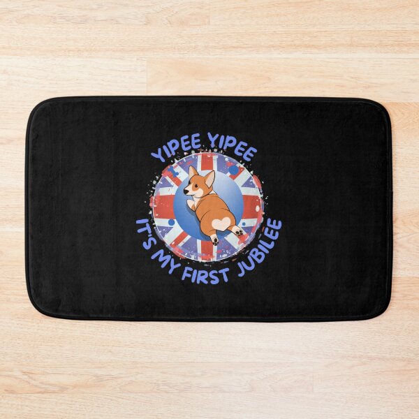 Item preview, Queens Platinum Jubilee Cute Corgi Yipee It's my First Jubilee Gift Kids  designed and sold by AudrinBingham.