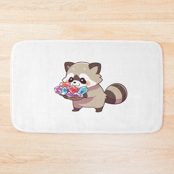 Item preview, Baby Racoon Holding Gems designed and sold by SweetClicks123.