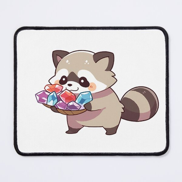 Item preview, Baby Racoon Holding Gems designed and sold by SweetClicks123.