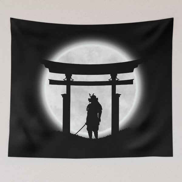 Item preview, Samurai in the moonlight - Black designed and sold by INSOMNIAC101.